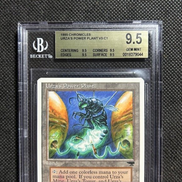 1995 MTG Magic The Gathering Chronicles Urza's Power Plant Bug BGS Quad 9.5 Gem - Picture 2 of 3
